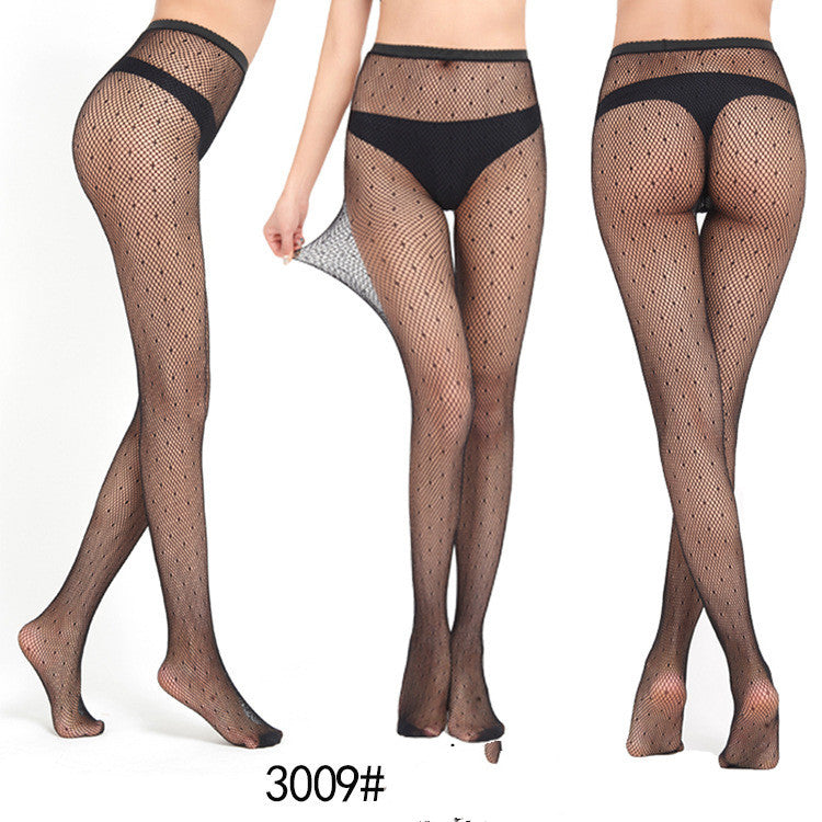 Jacquard Black Stockings