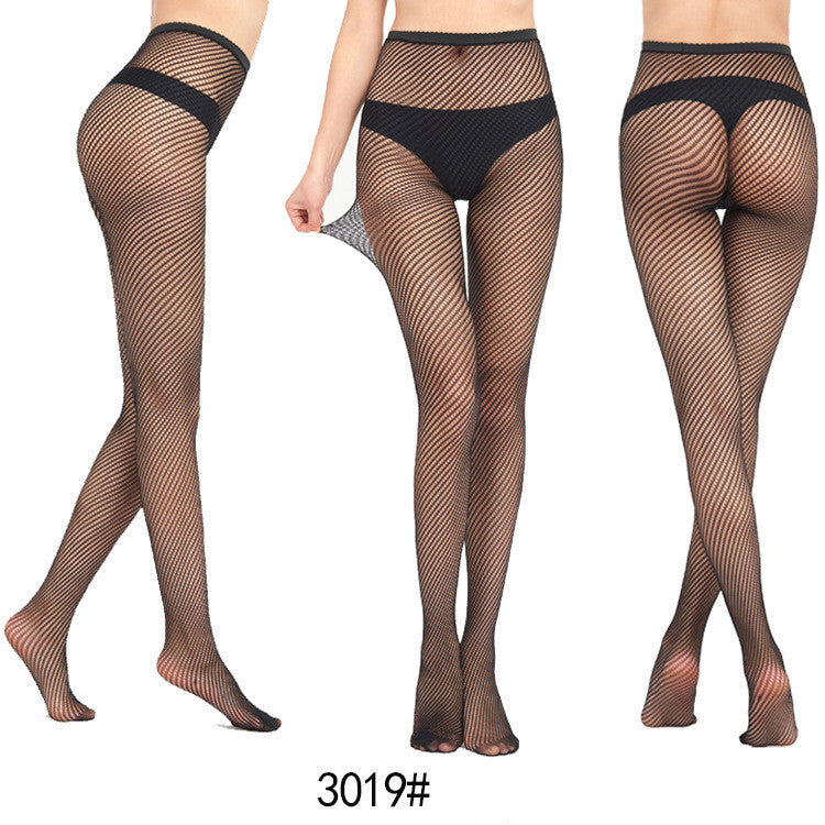 Jacquard Black Stockings