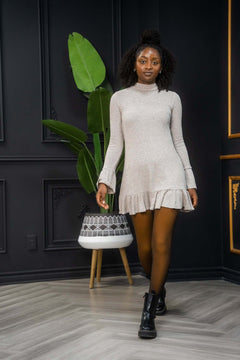 Black/Coffee Winter fleece tight - Premium leggings from Ebenelegs - Shop now at ebenelegs