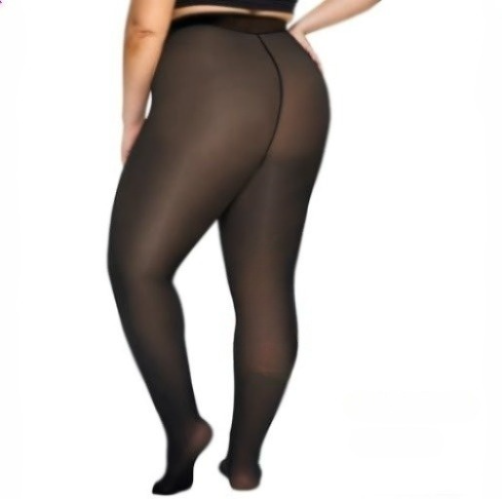 Vanilla/Black fleece lined tight-one seam