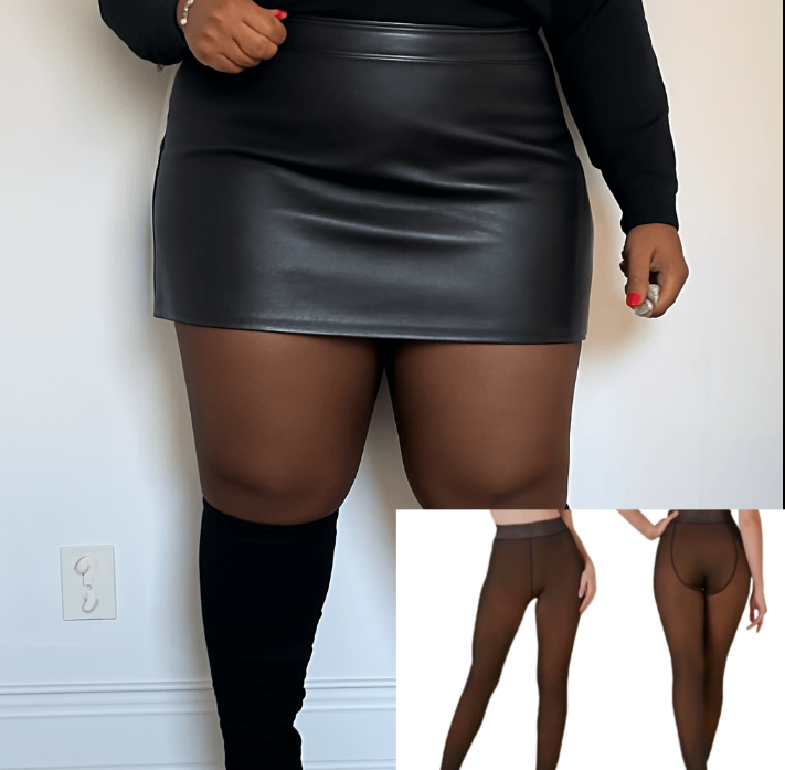 collants d'hiver doublés polaire