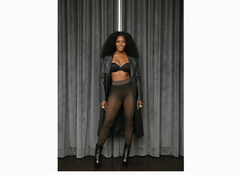 collants d'hiver doublés en polaire - Café foncé