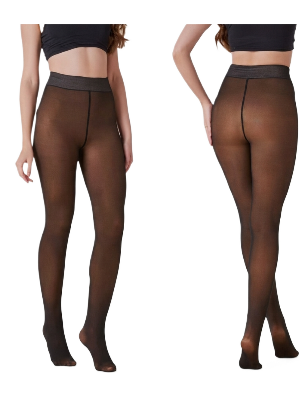 collants d'hiver doublés polaire