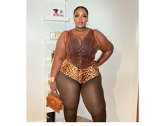 collants d'hiver doublés en polaire - Café foncé